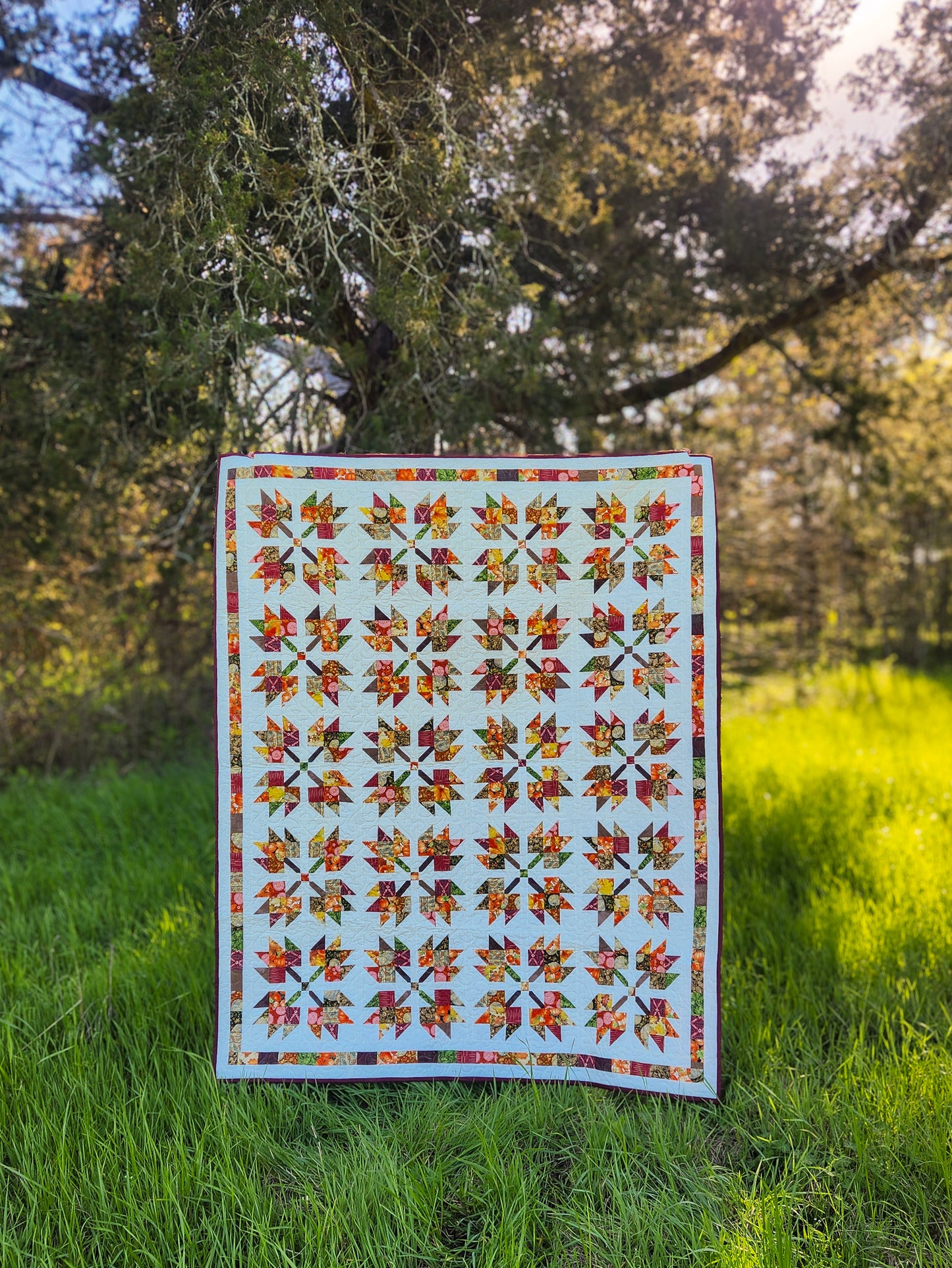 Leaf Pile | CKQ-2405 Runner & Throw Quilt Pattern