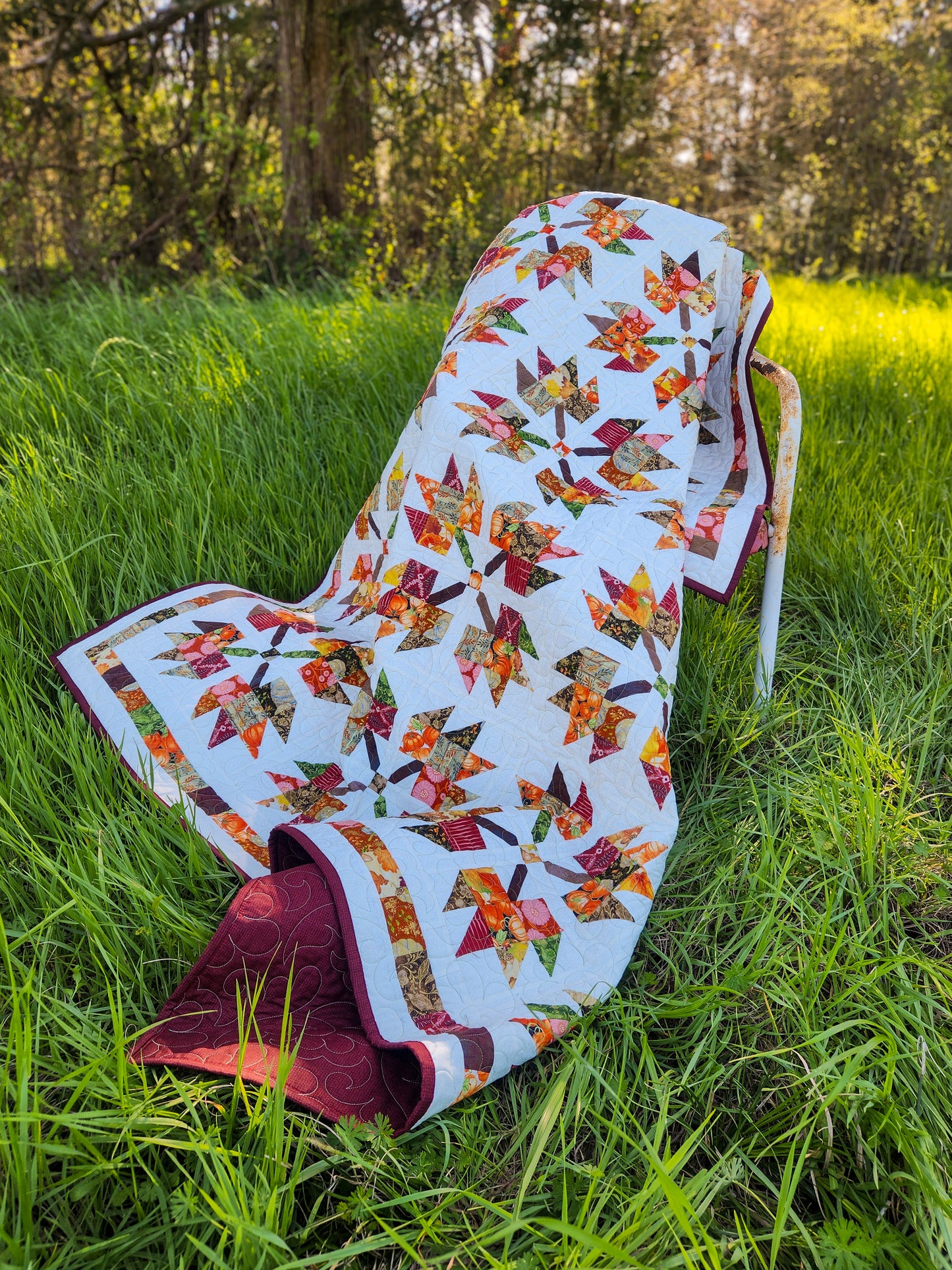 Leaf Pile | CKQ-2405 Runner & Throw Quilt Pattern