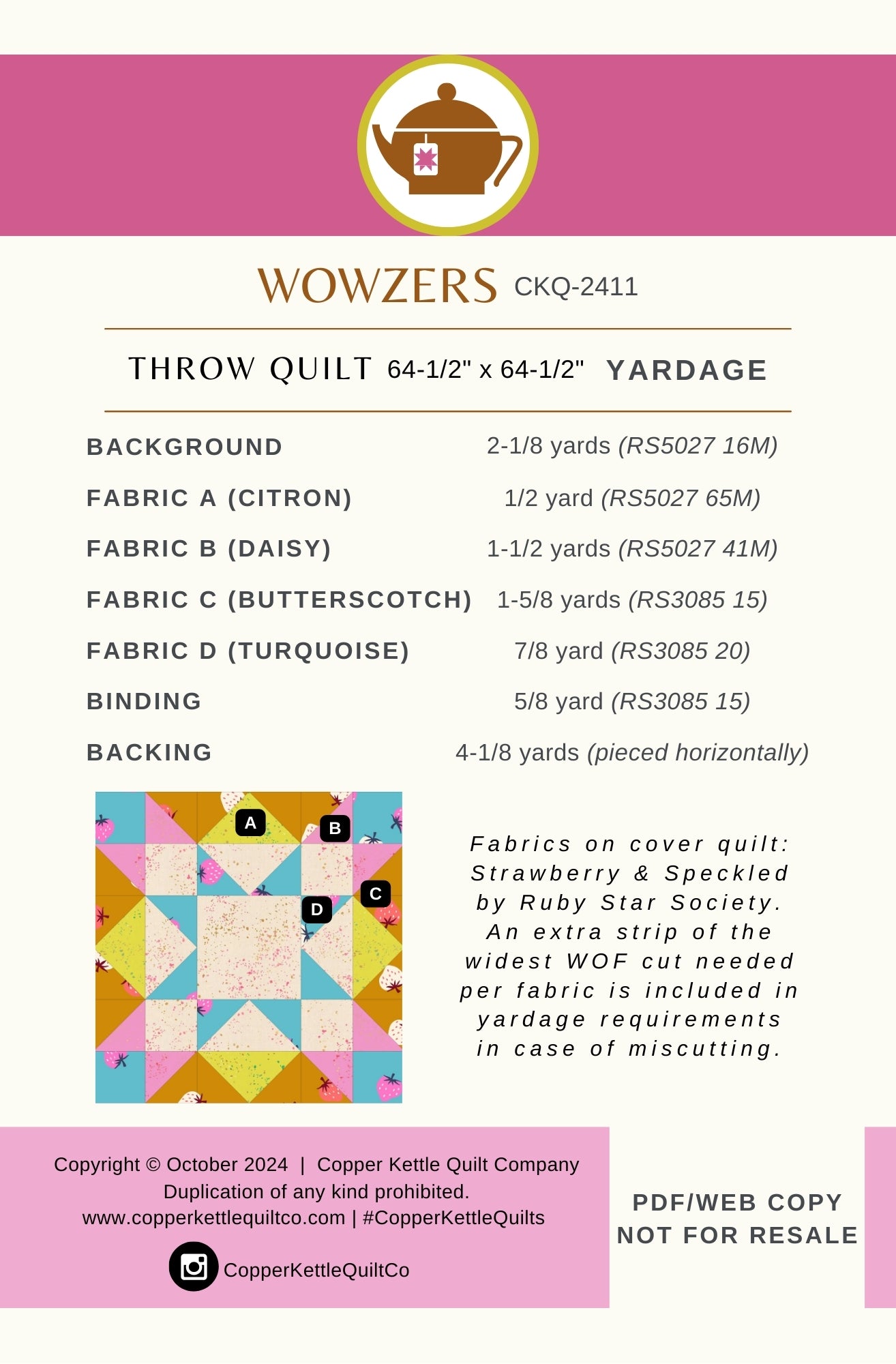 Wowzers | CKQ-2411 Quilt Pattern