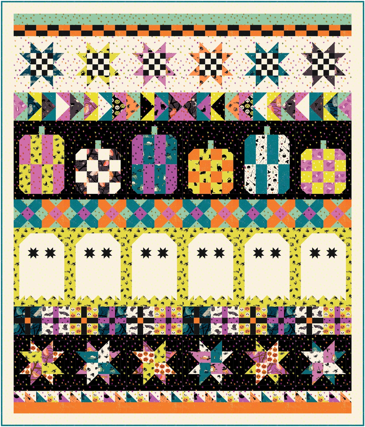 Boo Crew BOM | CKQ-1031 Row-of-the-Month Halloween Quilt Book