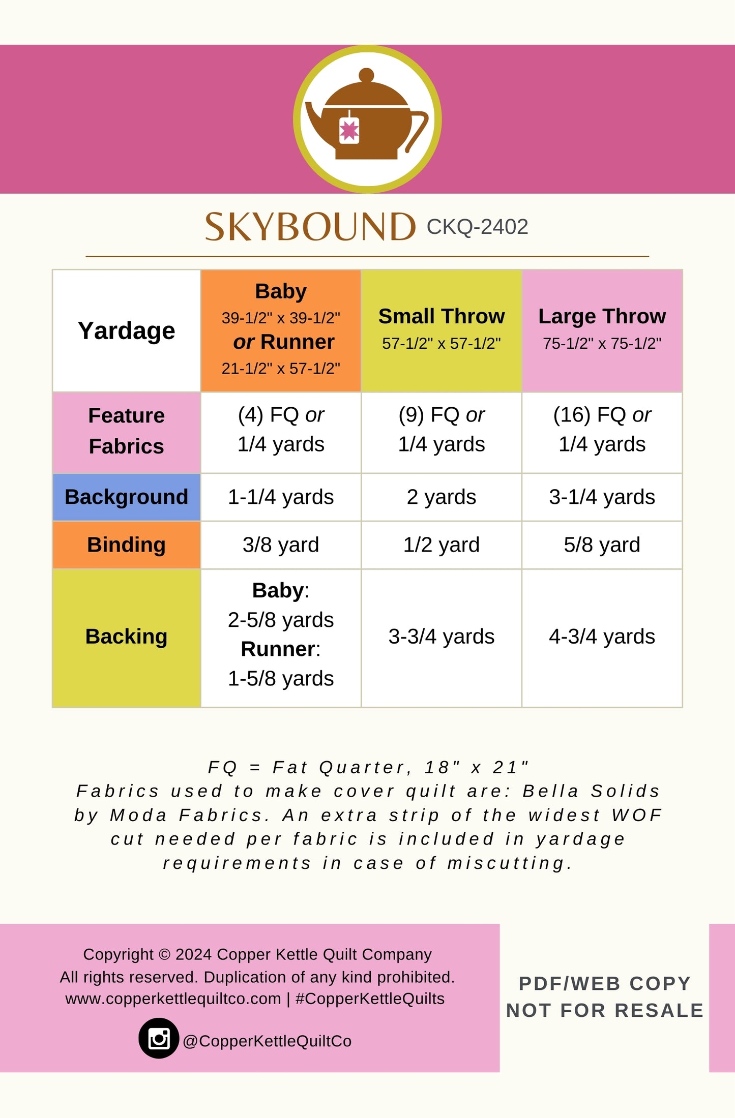 Skybound | CKQ-2402 Quilt Pattern
