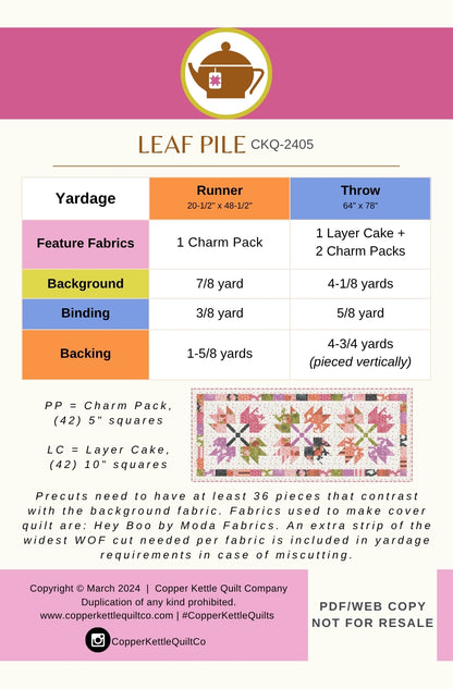 Leaf Pile | CKQ-2405 Quilt Pattern