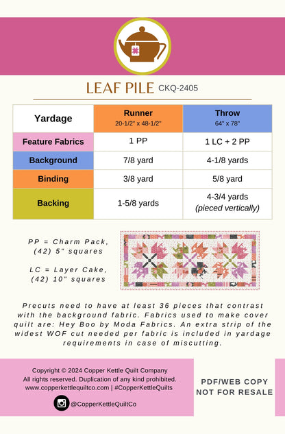 Leaf Pile | CKQ-2405 Quilt Pattern