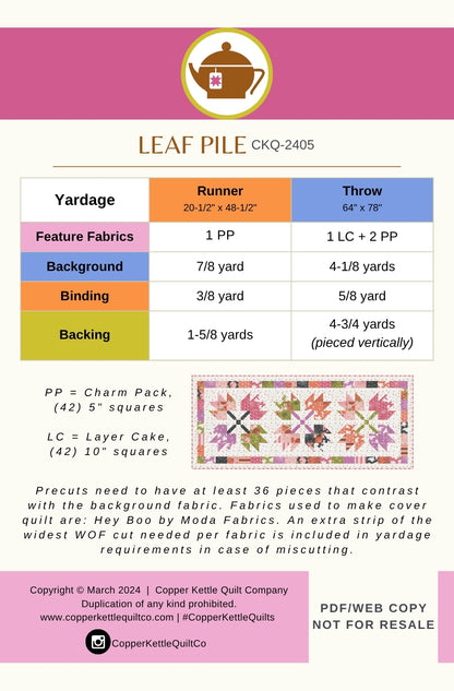 Leaf Pile | CKQ-2405 Quilt Pattern