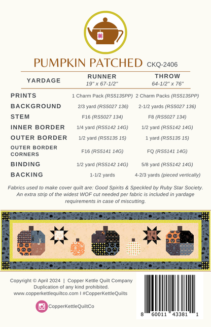 Pumpkin Patched | CKQ-2406 Quilt Pattern