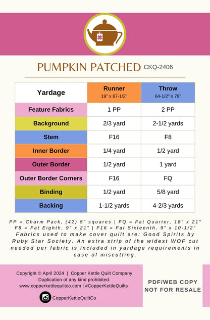 Pumpkin Patched | CKQ-2406 Quilt Pattern
