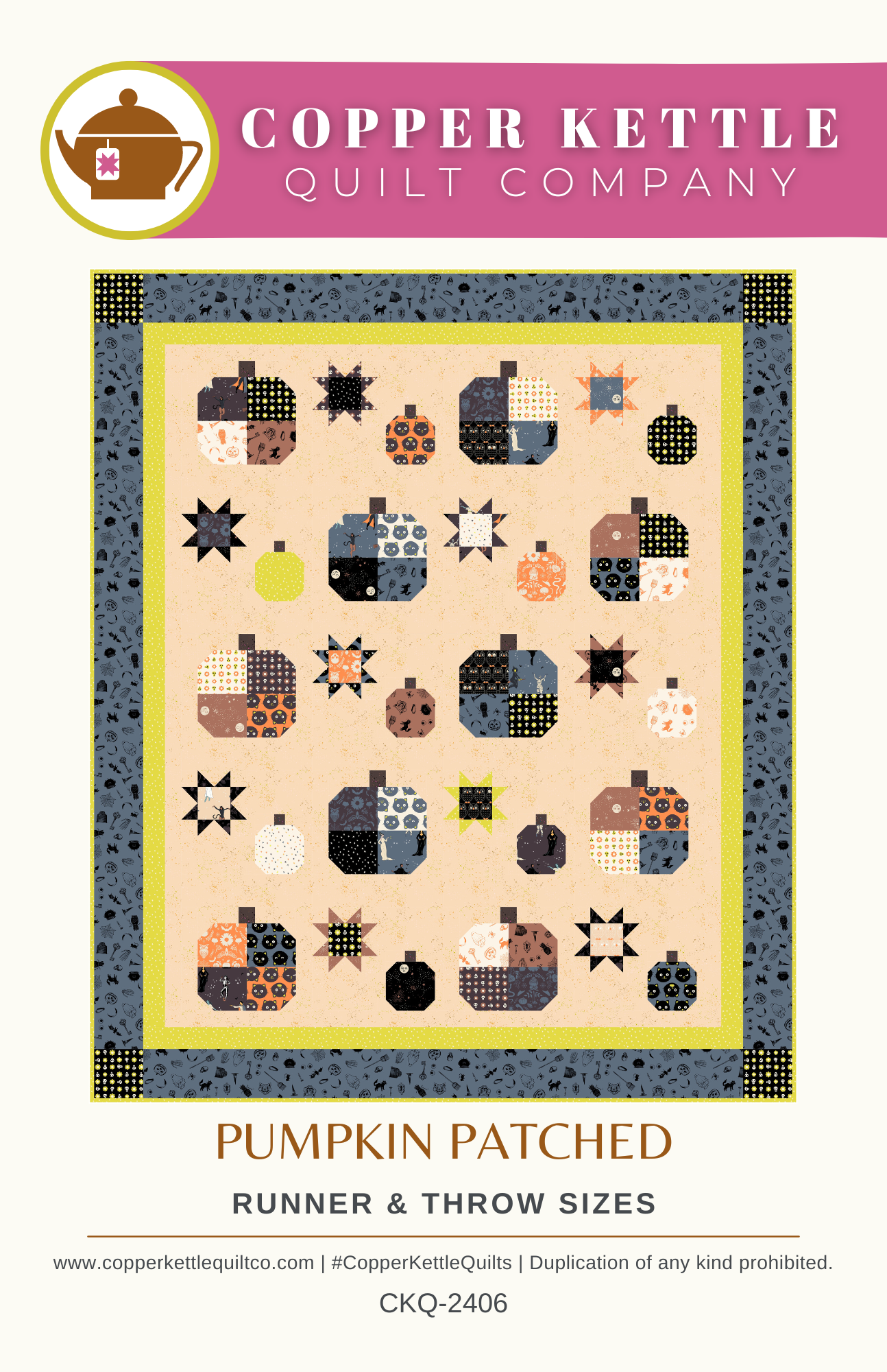 Pumpkin Patched | CKQ-2406 Runner & Throw Quilt Pattern