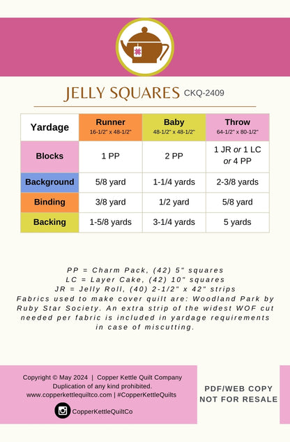 Jelly Squares | CKQ-2409 Quilt Pattern