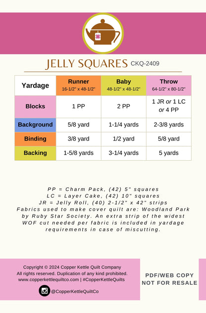 Jelly Squares | CKQ-2409 Quilt Pattern