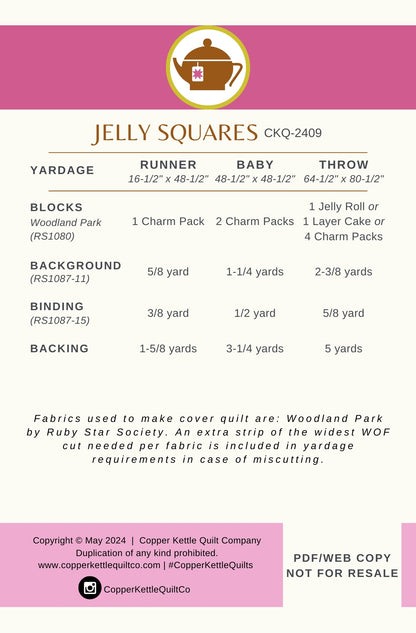 Jelly Squares | CKQ-2409 Quilt Pattern