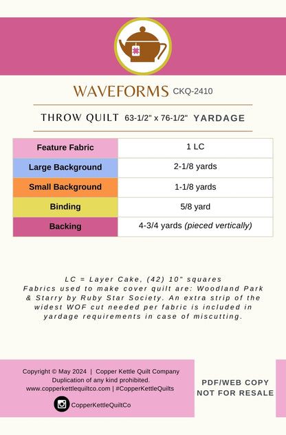 Waveforms | CKQ-2410 Quilt Pattern
