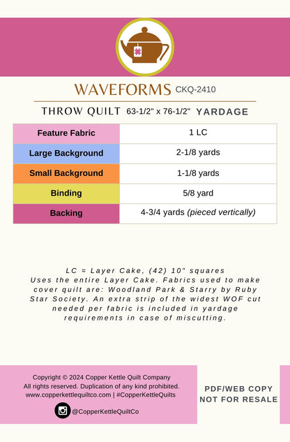 Waveforms | CKQ-2410 Quilt Pattern