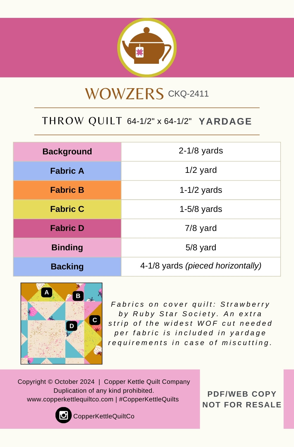 Wowzers | CKQ-2411 Quilt Pattern