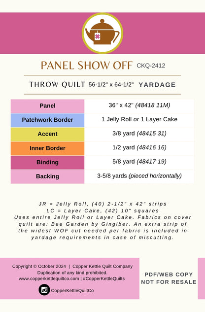 Panel Show Off | CKQ-2412 Quilt Pattern