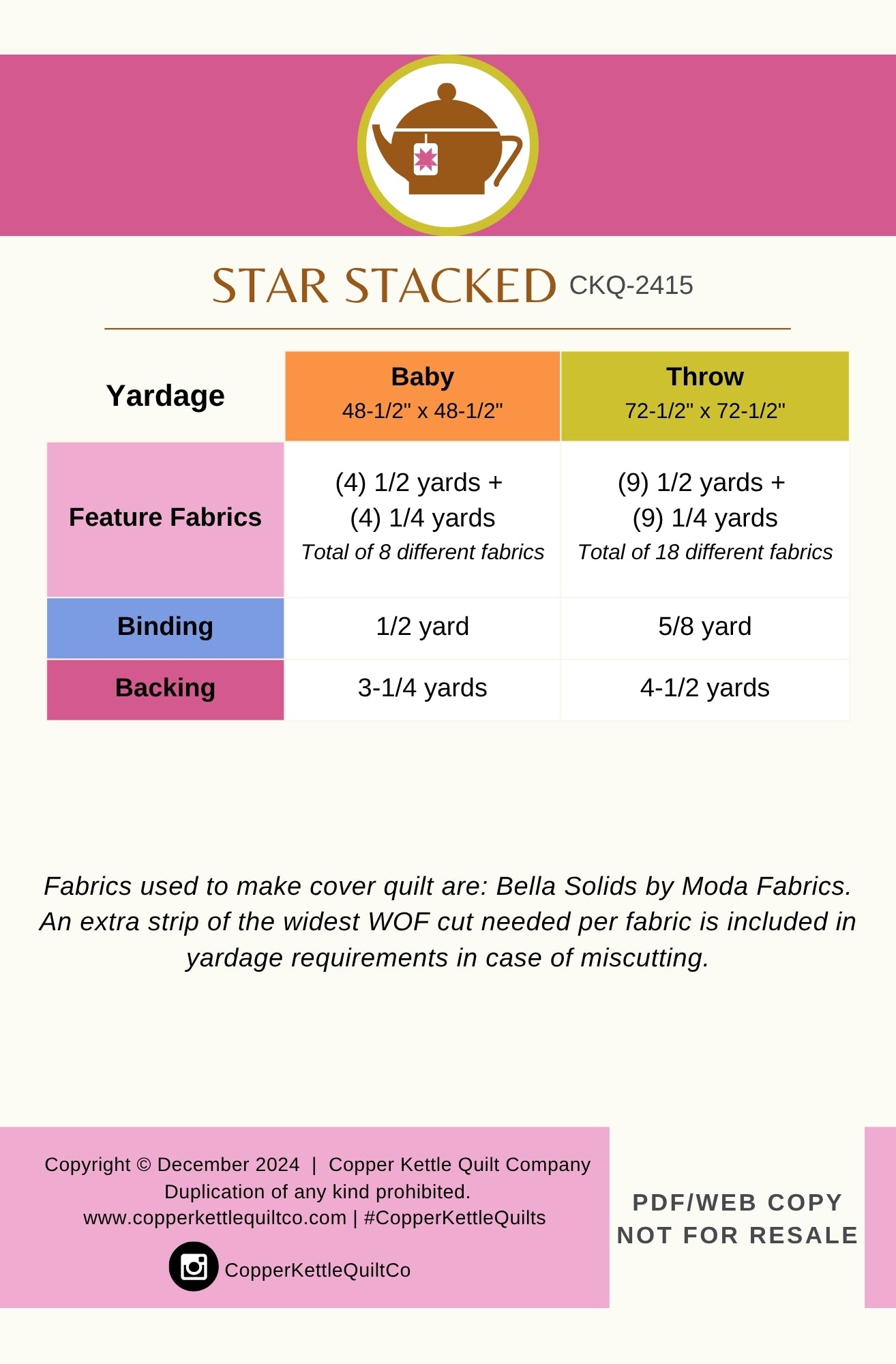 Star Stacked | CKQ-2415 Quilt Pattern