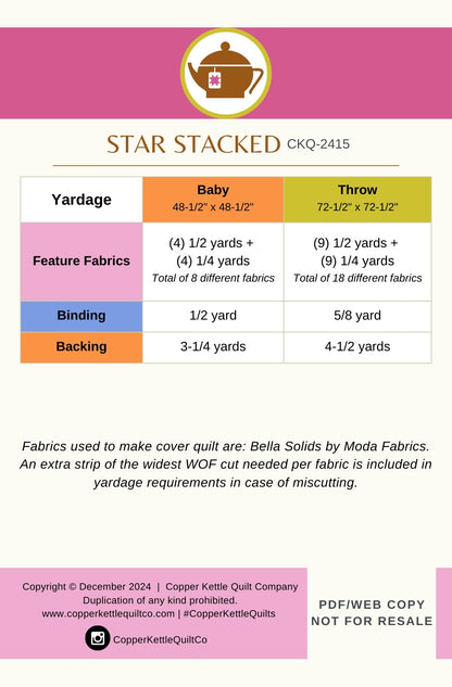 Star Stacked | CKQ-2415 Quilt Pattern