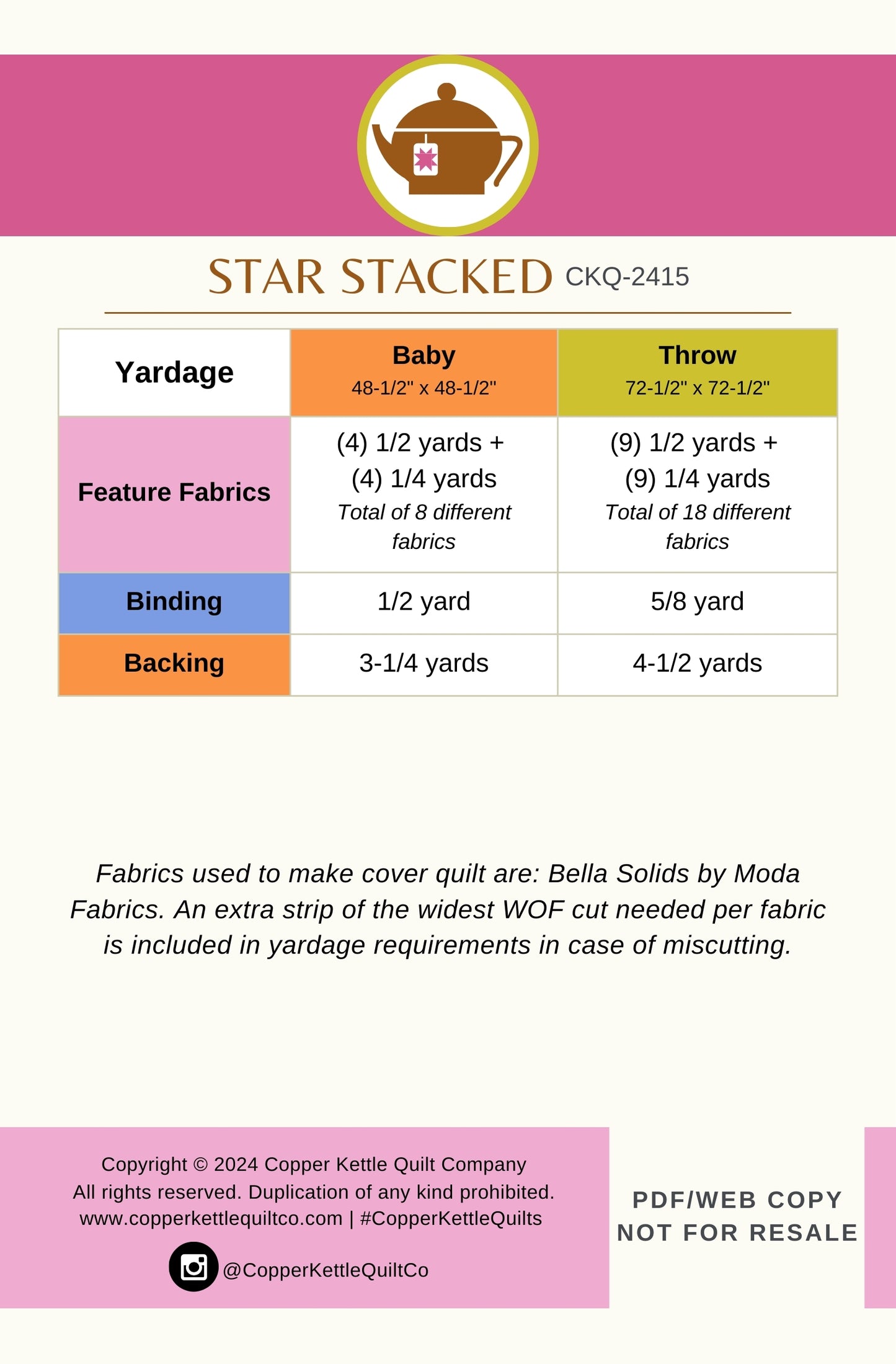 Star Stacked | CKQ-2415 Quilt Pattern