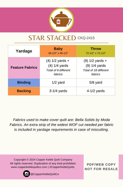 Star Stacked | CKQ-2415 Quilt Pattern