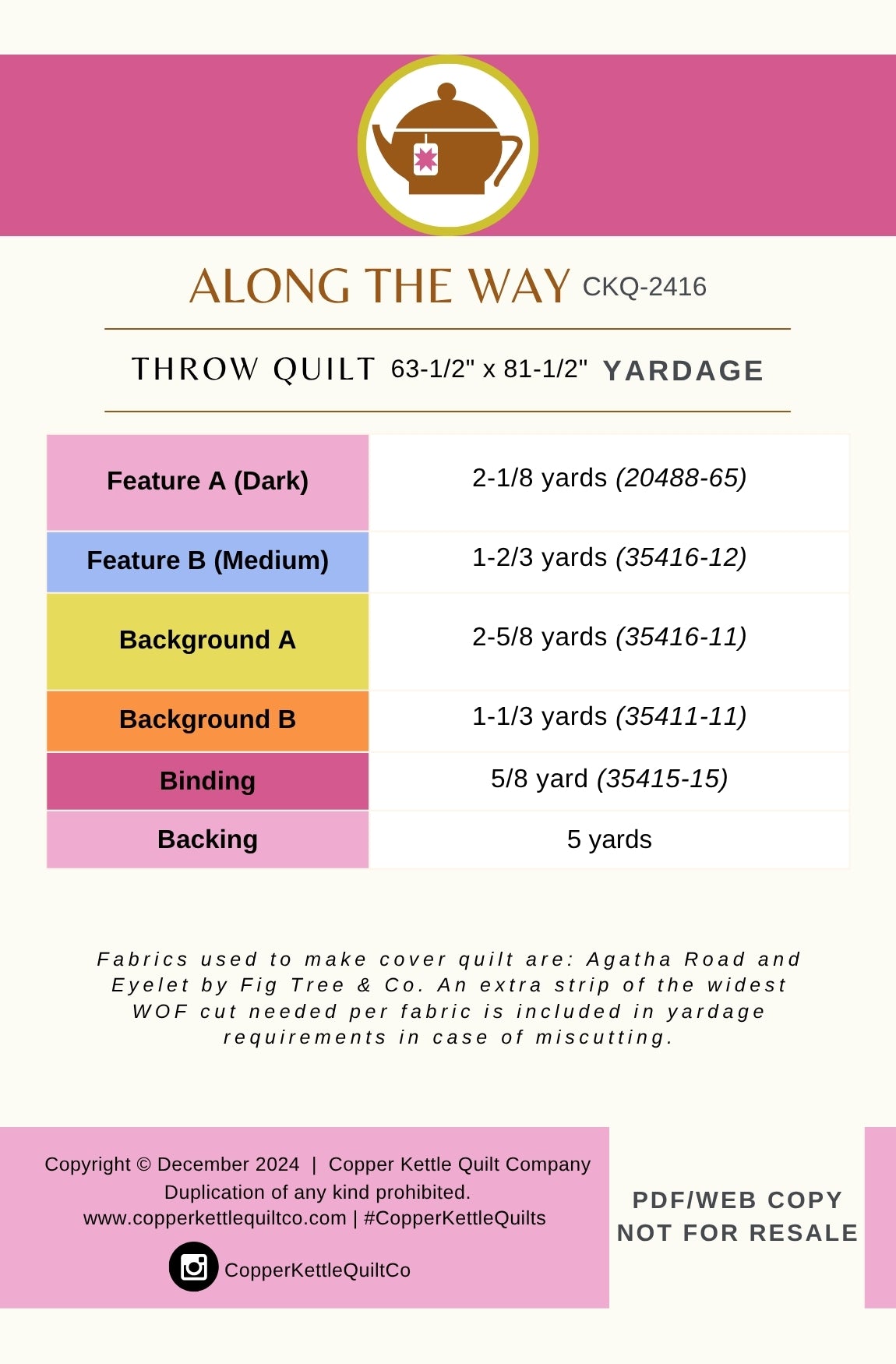 Along the Way | CKQ-2416 Quilt Pattern