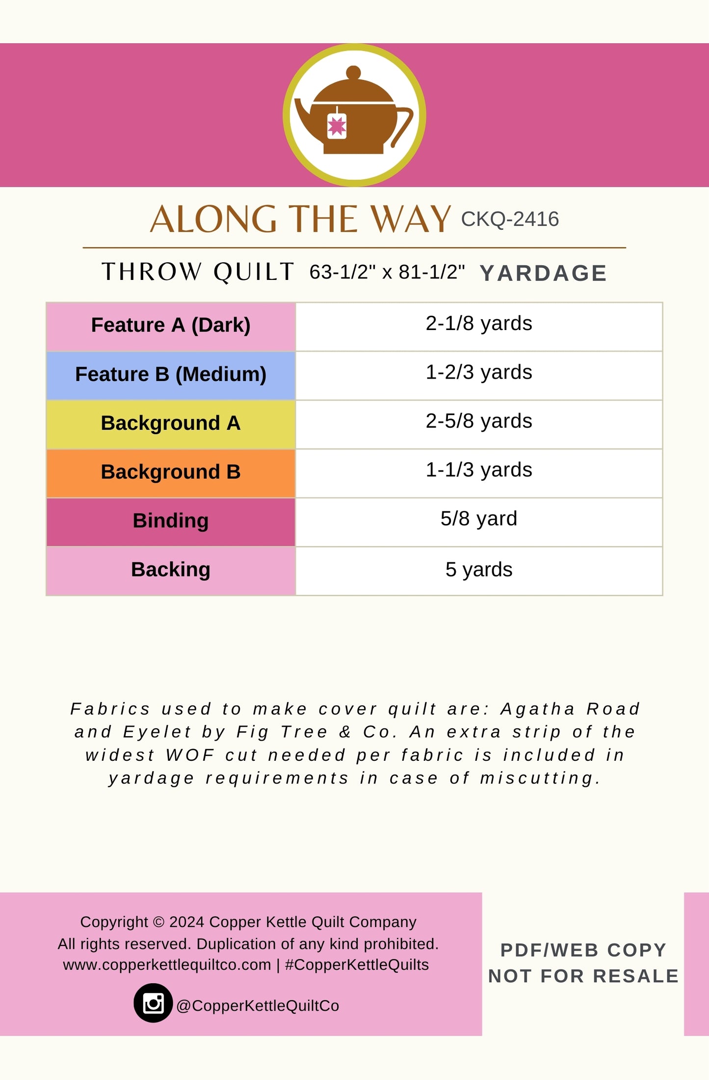 Along the Way | CKQ-2416 Quilt Pattern