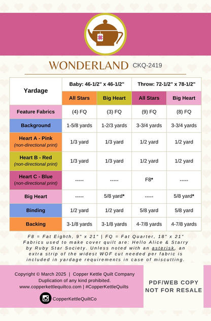Wonderland | CKQ-2419 Quilt Pattern
