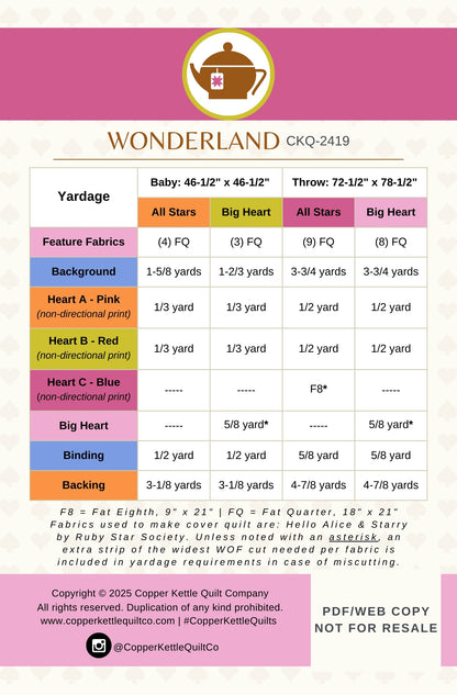 Wonderland | CKQ-2419 Quilt Pattern