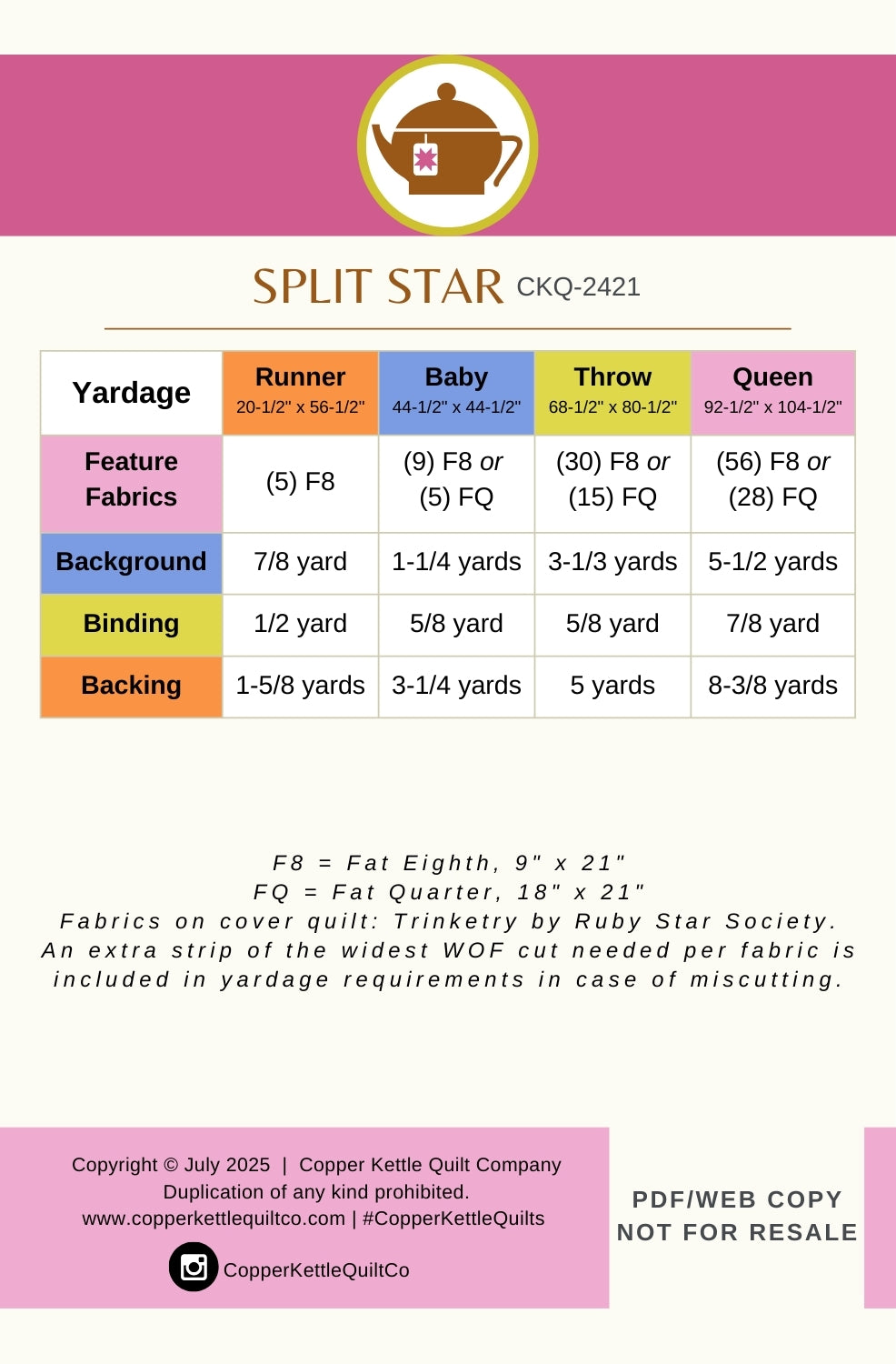 Split Star | CKQ-2421 Quilt Pattern
