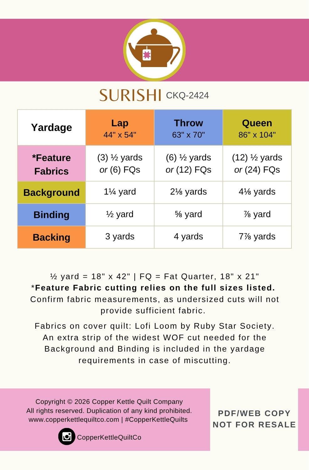 Surishi | CKQ-2424 Quilt Pattern