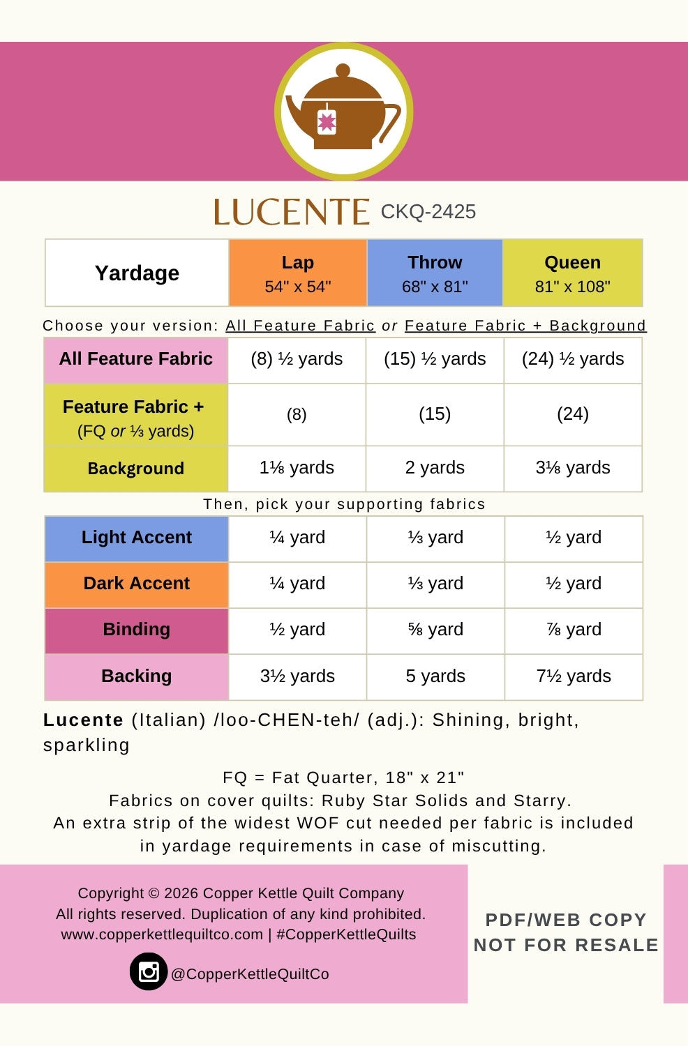 Lucente | CKQ-2425 Quilt Pattern