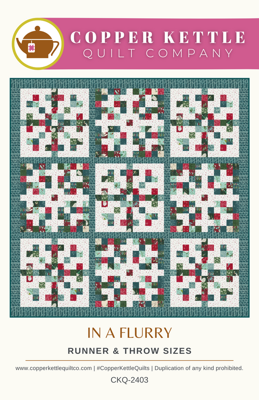 In a Flurry | CKQ-2403 Runner & Throw Quilt Pattern