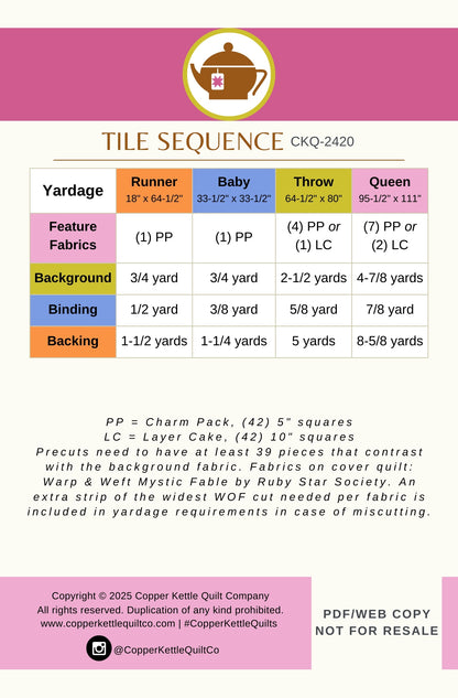 Tile Sequence | CKQ-2420 Quilt Pattern
